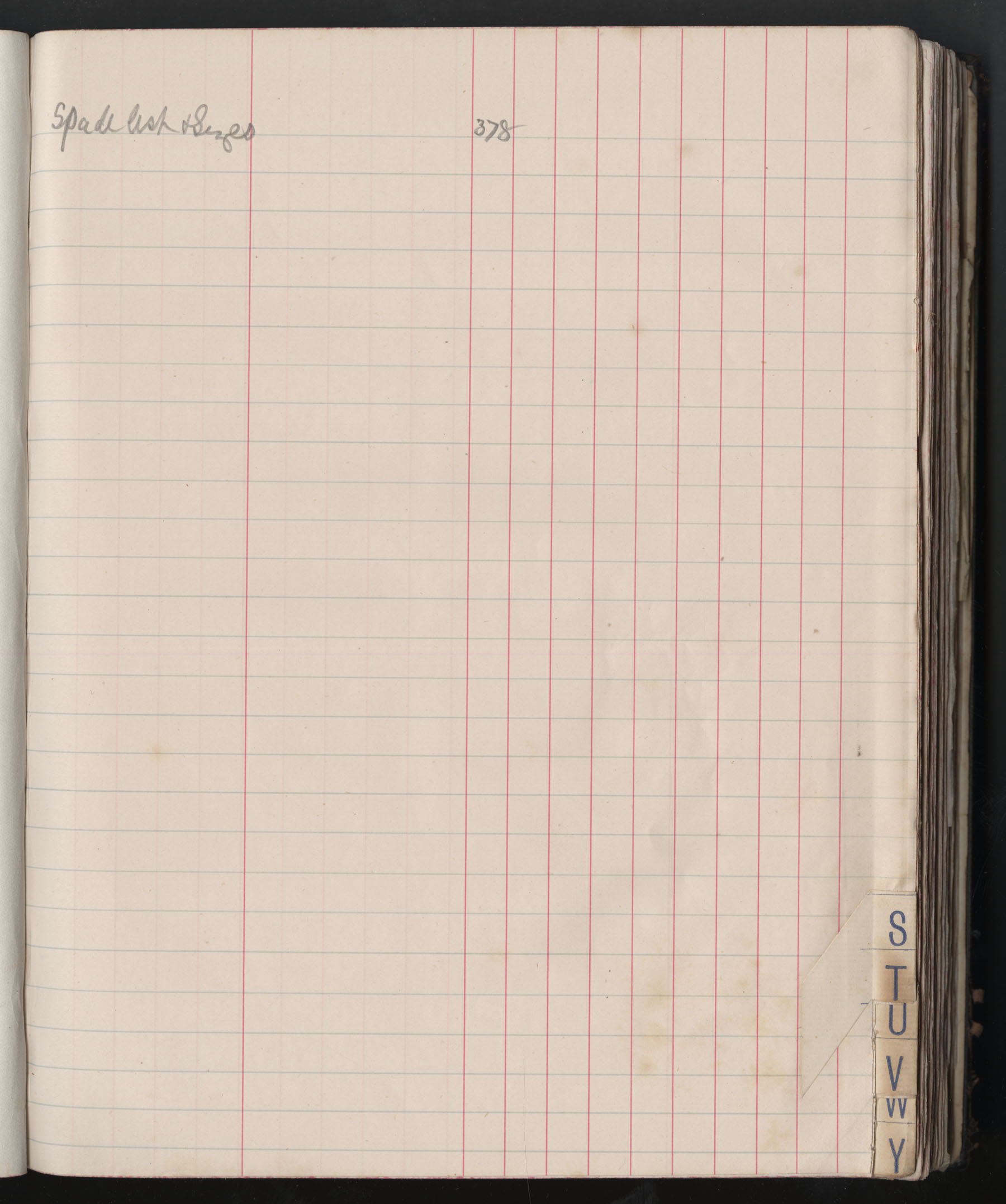 Carvill letter book, Index S &amp; T