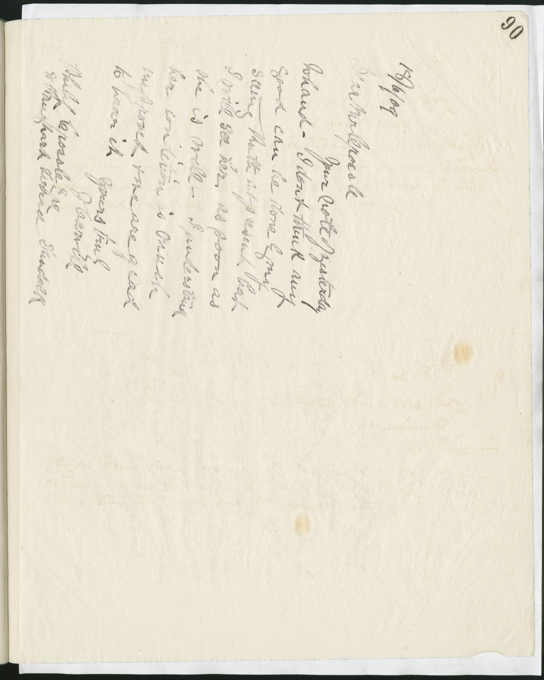 Carvill Letter book, 1909, page 90 - Letter to Philip Crossle from J. Carvill, dated 18 June 1909