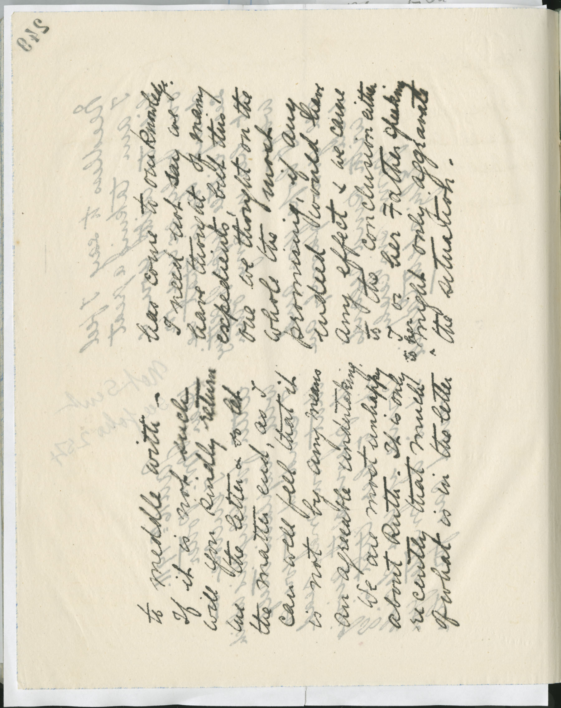 Carvill Letter Books, 1911, page 248-249 - Letter from Elizabeth Carvill to Mrs. Potter, dated 16 Jan 1911, pg 2 &amp; 3 of 4. (not sent)