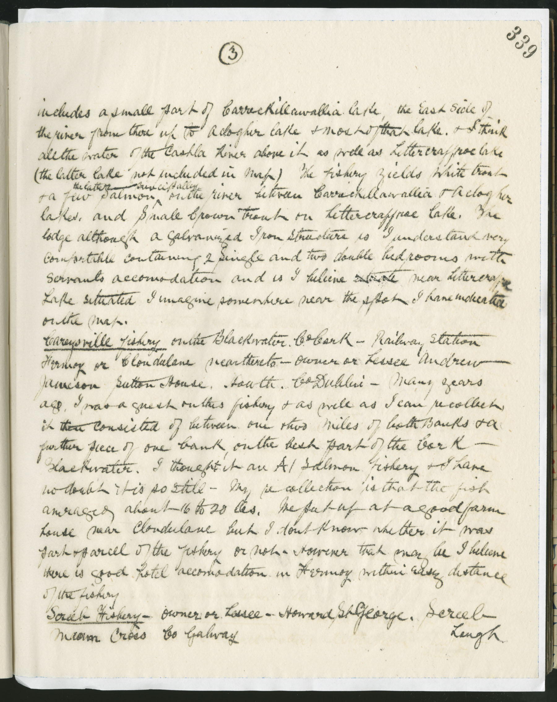 Carvill Letter Books, 1912, page 337 - Letter from J Carvill to Phyllis, dated 16 June 1912, page 3 of 7.