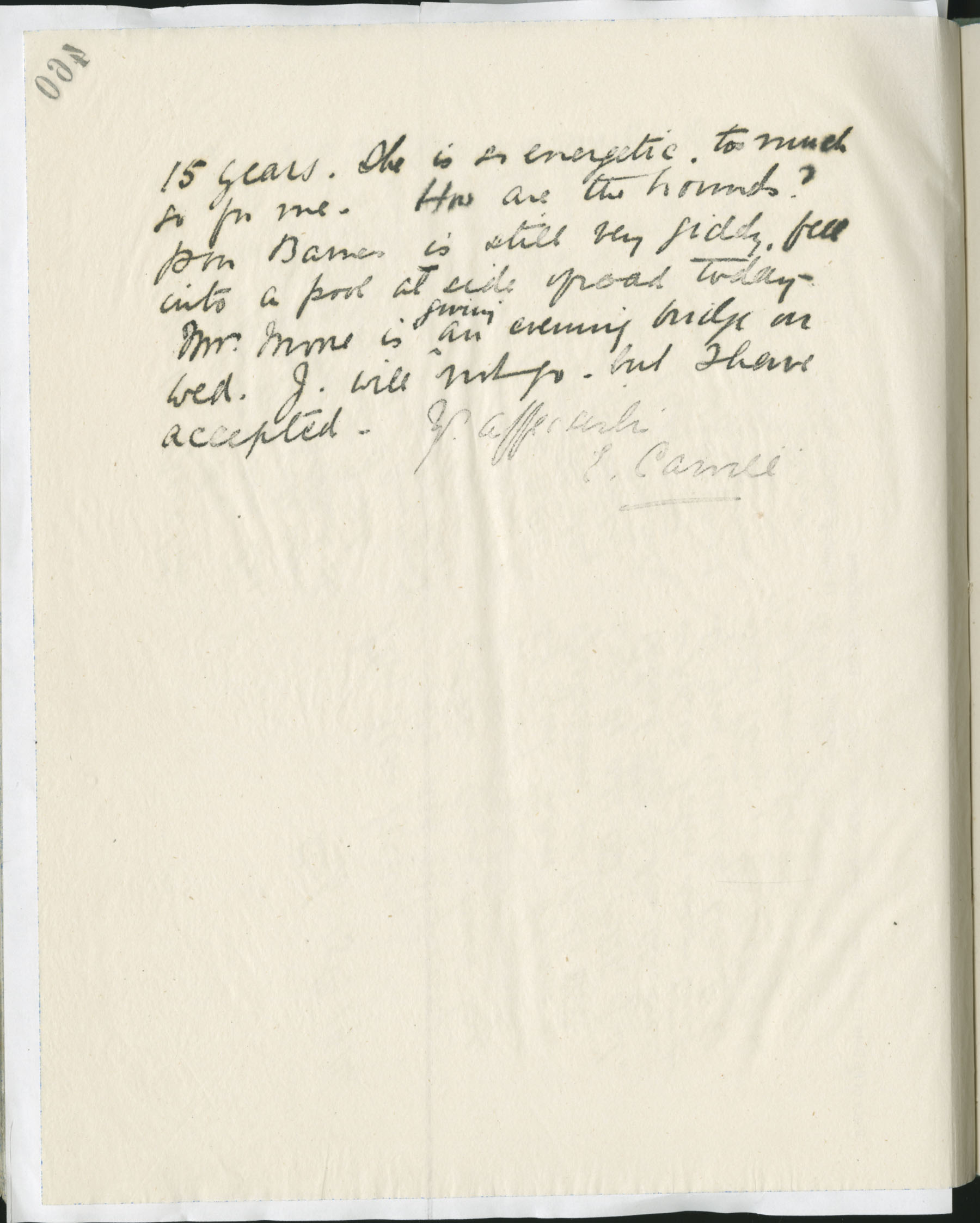 Carvill Letter Books, 1914, page 459-460 - Letter from Elizabeth Martin Carvill to Mary, dated 15 Feb 1914, page 2 of 2.