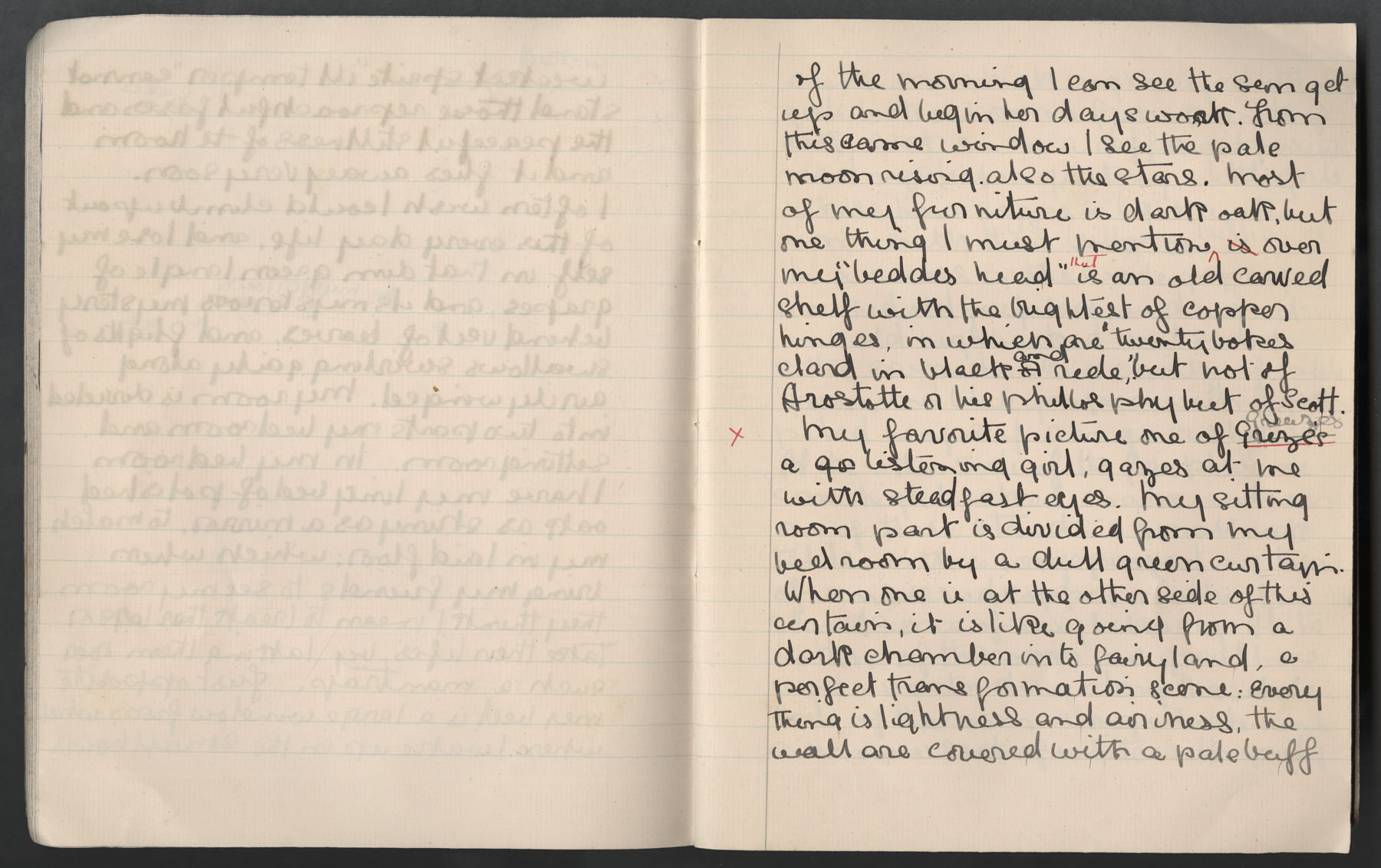 Ruth Martin Carvill's 1902 essay, "My Bedroom", page 3 of 5, dated 13 Nov 1902