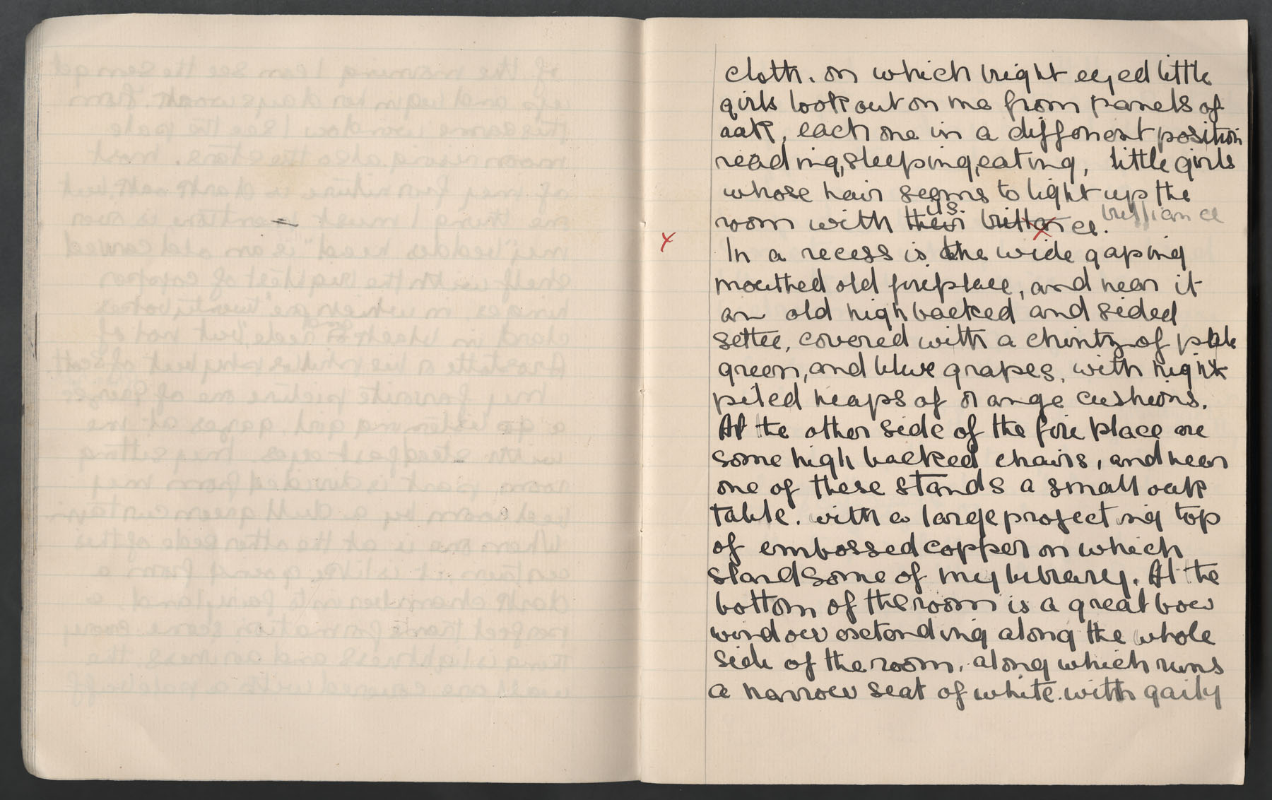 Ruth Martin Carvill's 1902 essay, "My Bedroom", page 4 of 5, dated 13 Nov 1902