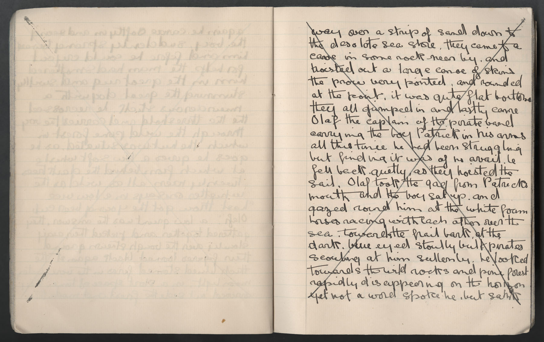 Ruth Martin Carvill's 1902 Composition book, crossed out entry, undated and untitled, page 3 of 5