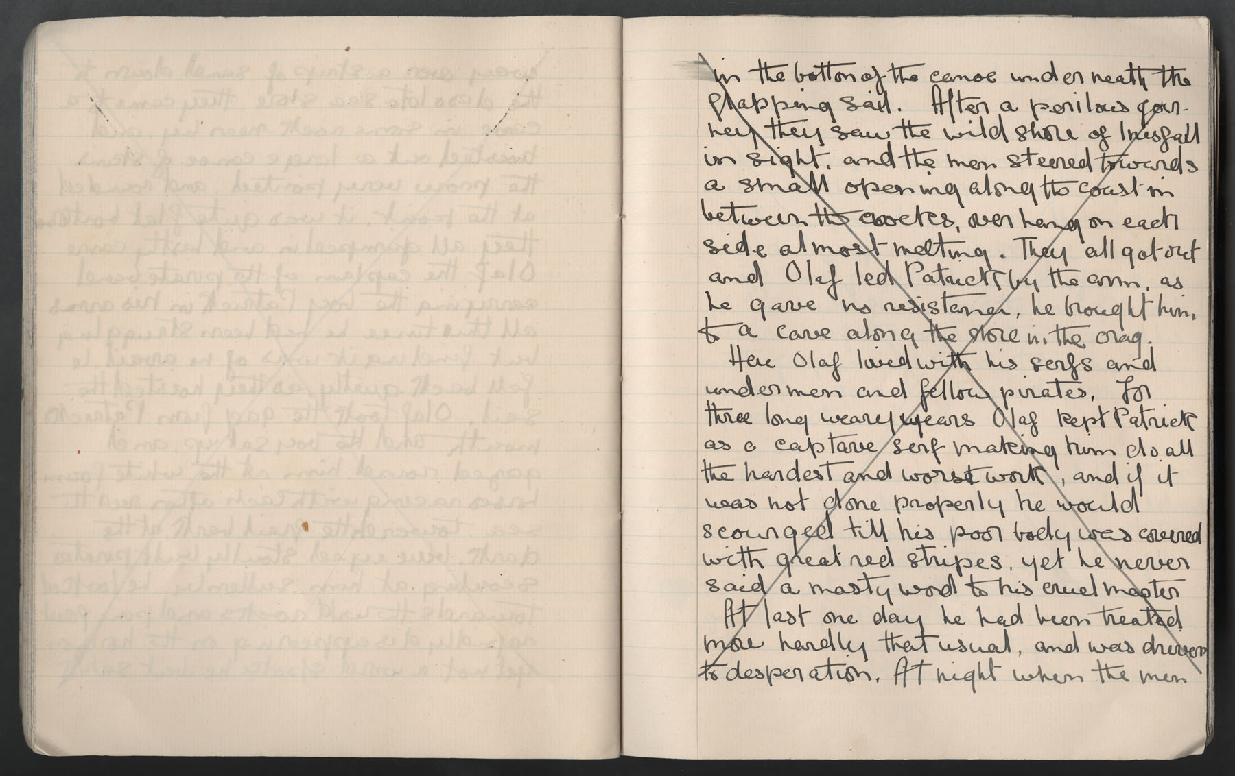 Ruth Martin Carvill's 1902 Composition book, crossed out entry, undated and untitled, page 4 of 5