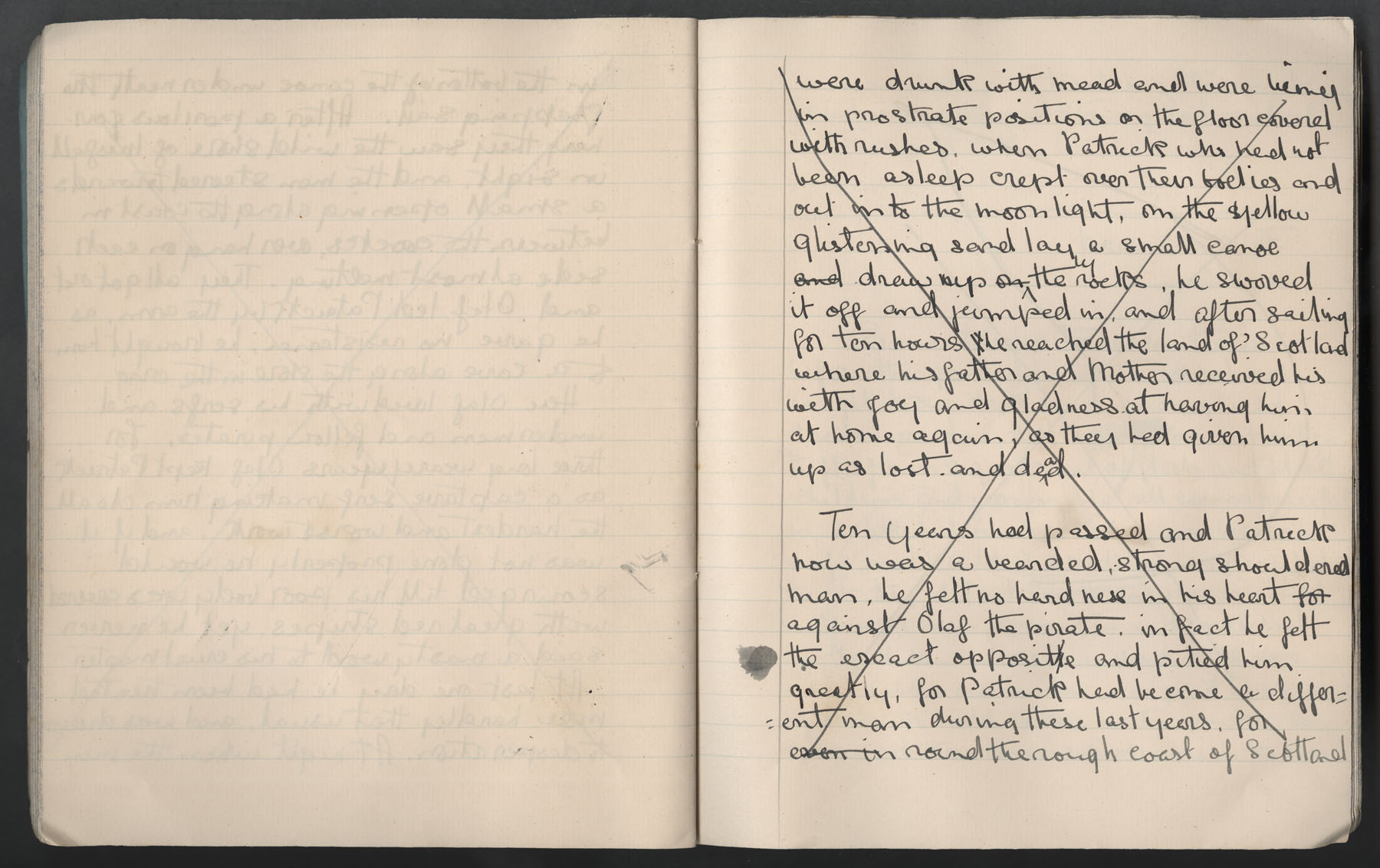 Ruth Martin Carvill's 1902 Composition book, crossed out entry, undated and untitled, page 5 of 5