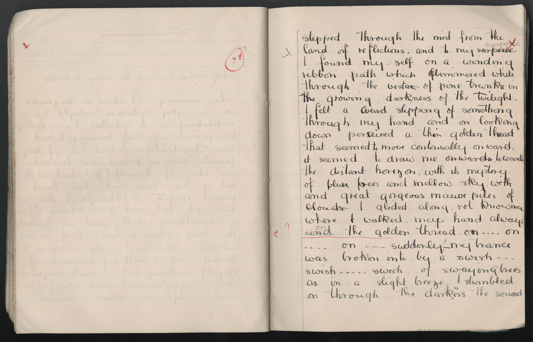 Ruth Martin Carvill's 1903 Composition book, "Summer term', essay on Pride,  dated 9 May 1903, pg 2 of 5.