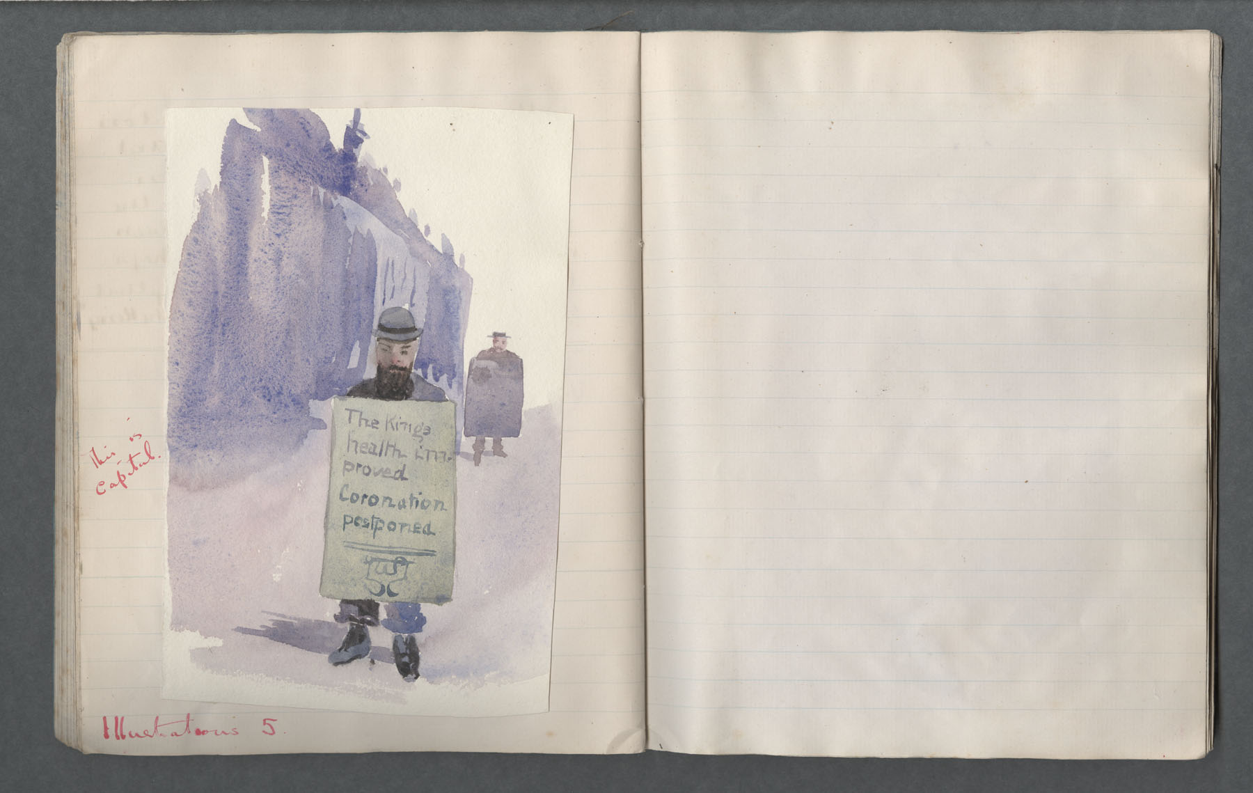 Ruth Martin Carvill's early 1902 Composition book - 30 June 1902 essay - final illustration