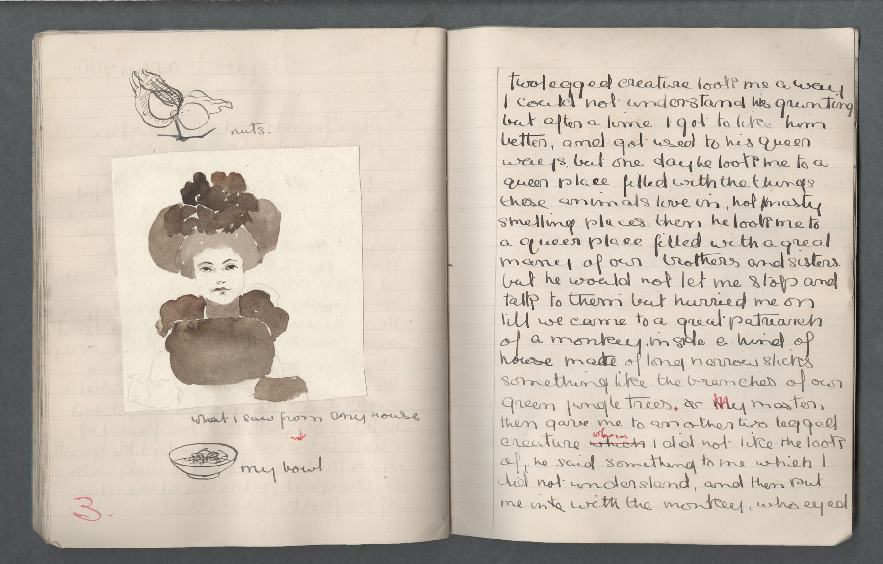 Ruth Martin Carvill-s 1902 Composition book, "My Letter', dated 7 October 1902, pg 2 of 4