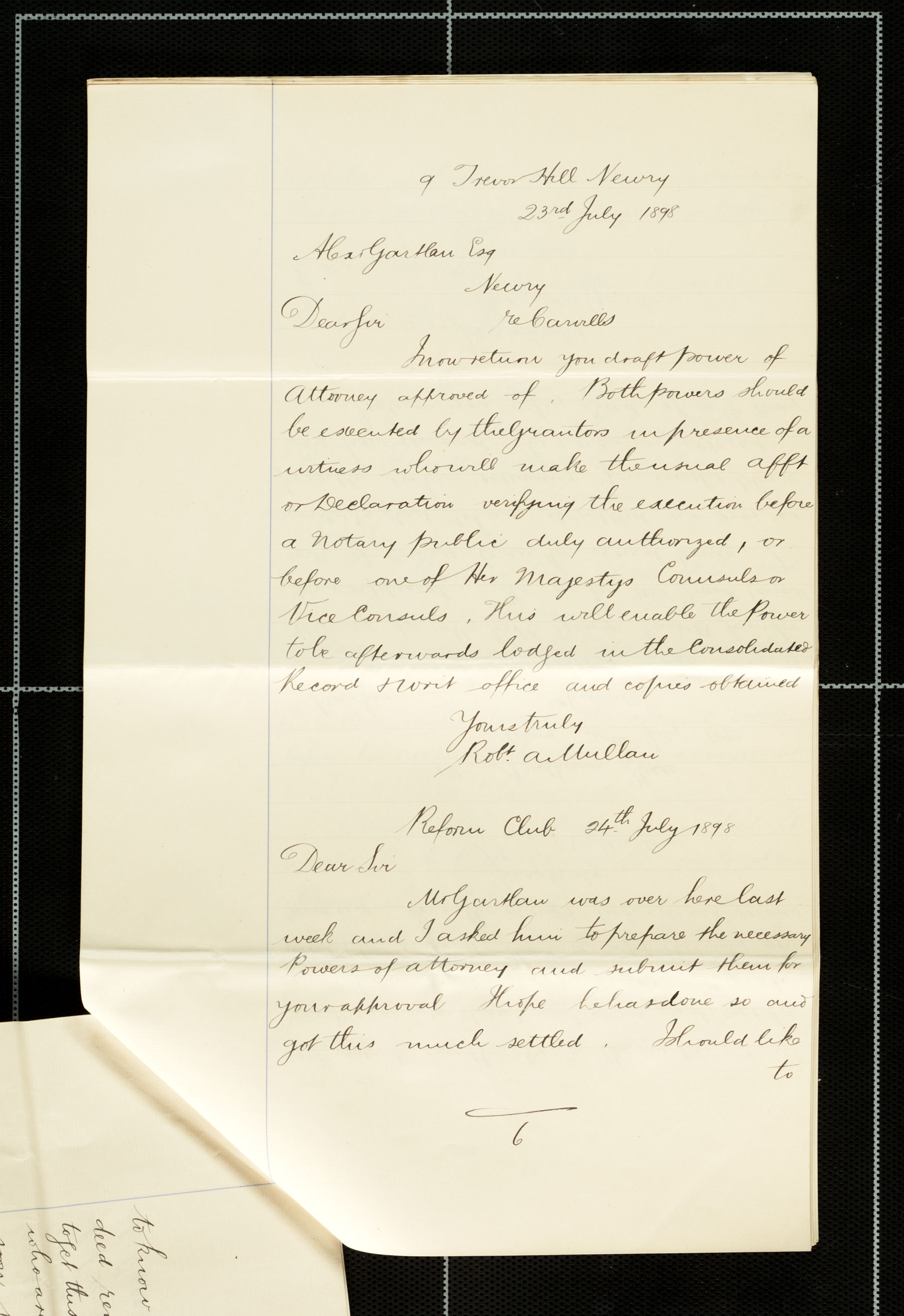 Copy of Rob. A Mullan correspondence re: Carvill Bros.,  July 1898, pg 6