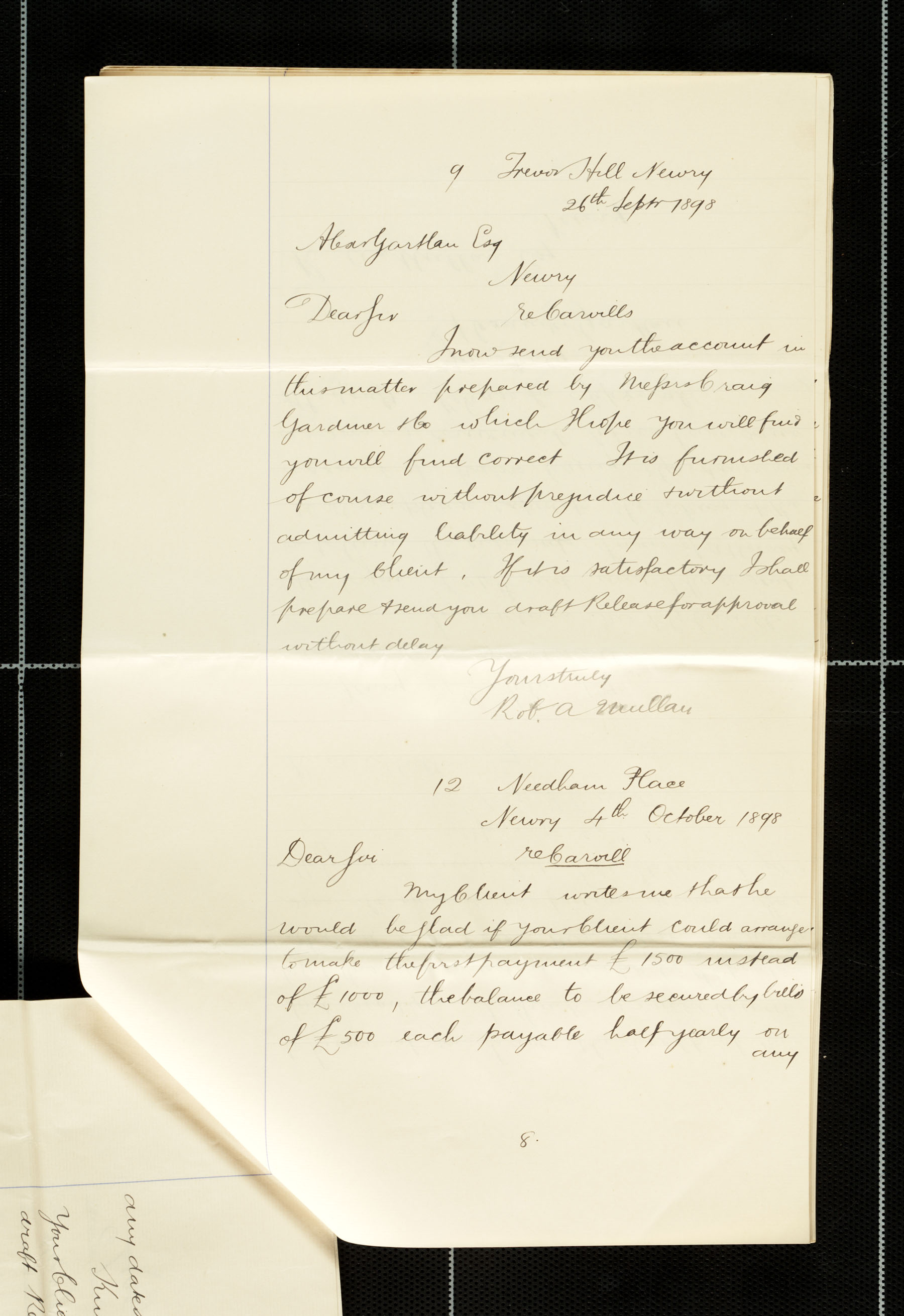 Copy of Rob. A Mullan correspondence re: Carvill Bros.,  July 1898, pg 8