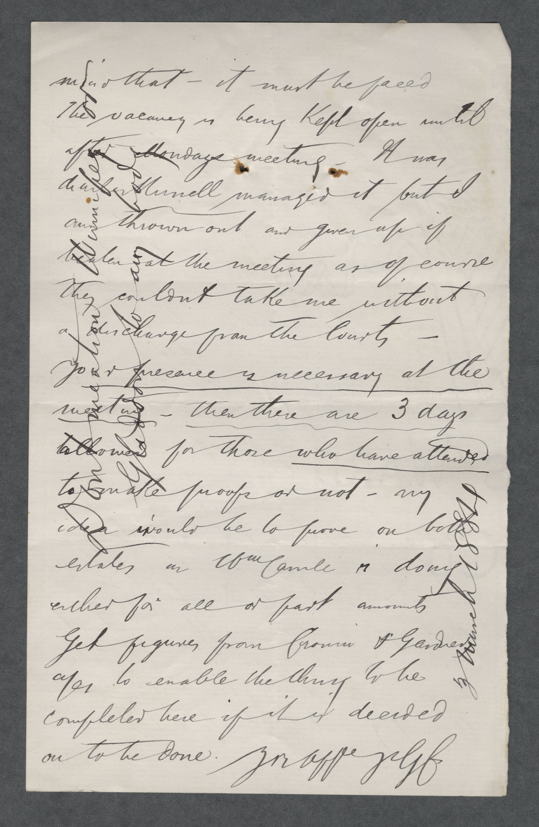 Letter to John Carvill from PGC (Patrick George Carvill), dated 4 March 1884, pg 2